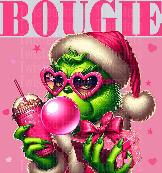 Pink Text G Man With Cup Bougie