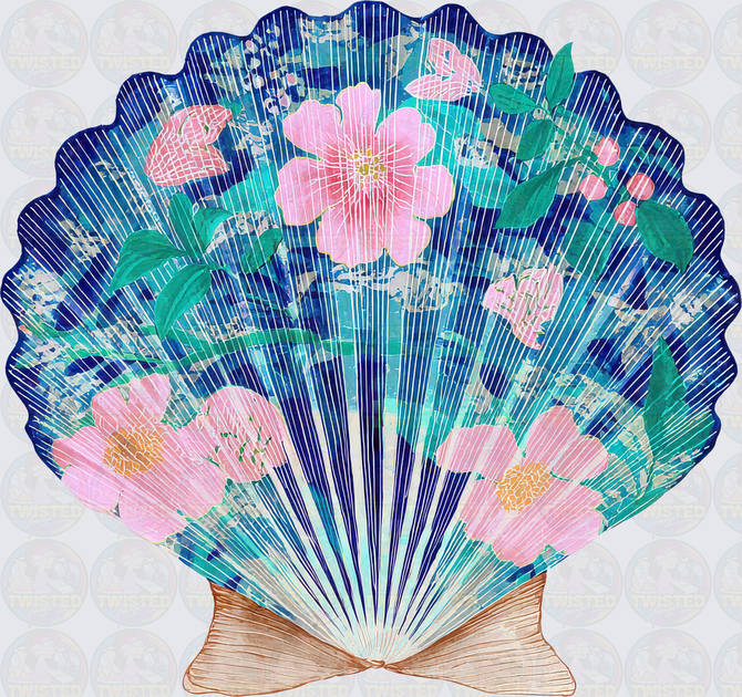 Floral Shell(5) DTF (direct-to-film) Transfer – Twisted Image Transfers