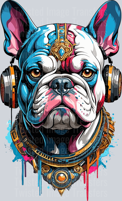 Bulldog in Jewels Color Drip