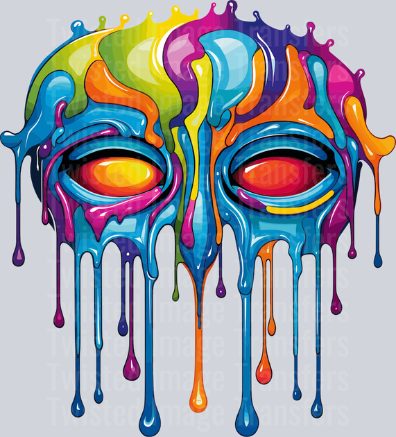 Mask Color Drip DTF (direct-to-film) Transfer – Twisted Image Transfers
