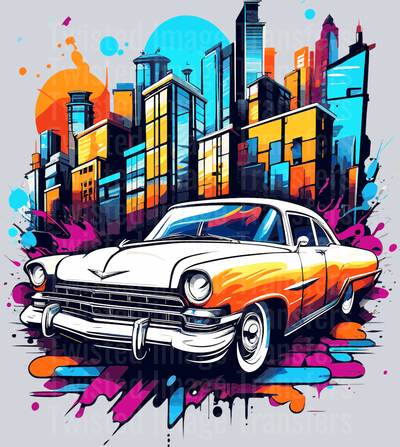 City & Classic Car Color Drip