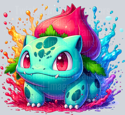 Bulbasaur in Color Drip