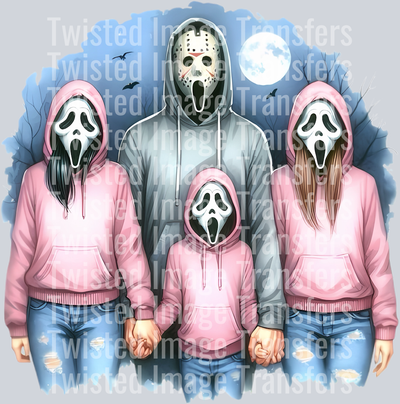 Scary Family Holding Hands