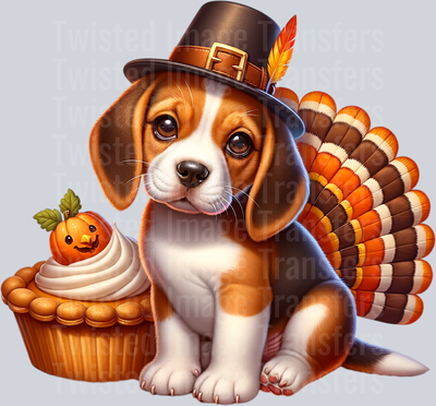Turkey Dog Sitting in Hat