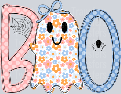 Retro Floral Boo Halloween