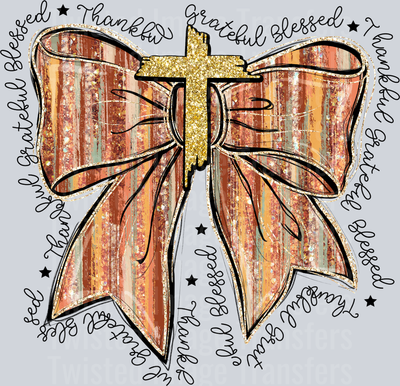 Thankful Bow with Cross