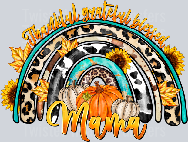 Fall Blessed Mama Rainbow