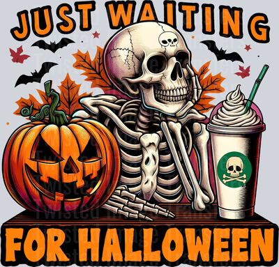 Skull And Crossbone Just Waiting Halloween