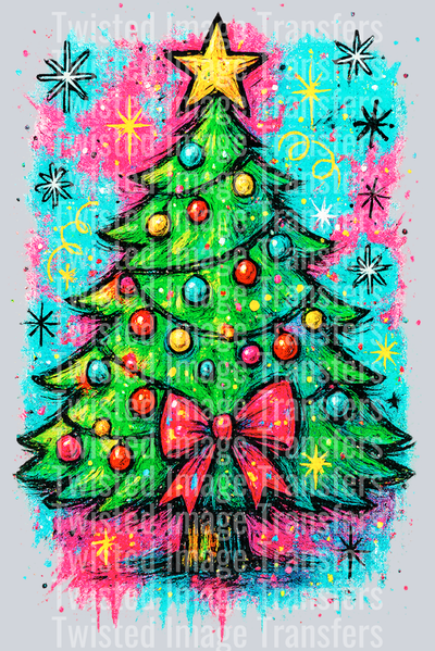 Color Drip Christmas Tree