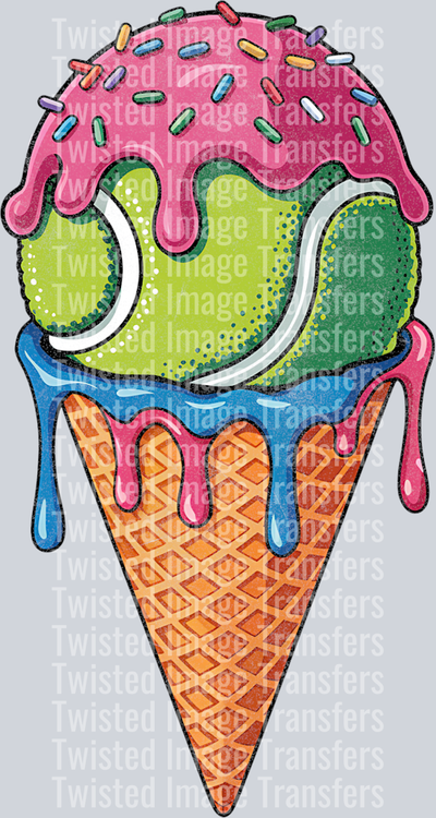 Tennis Ball Ice Cream Drip