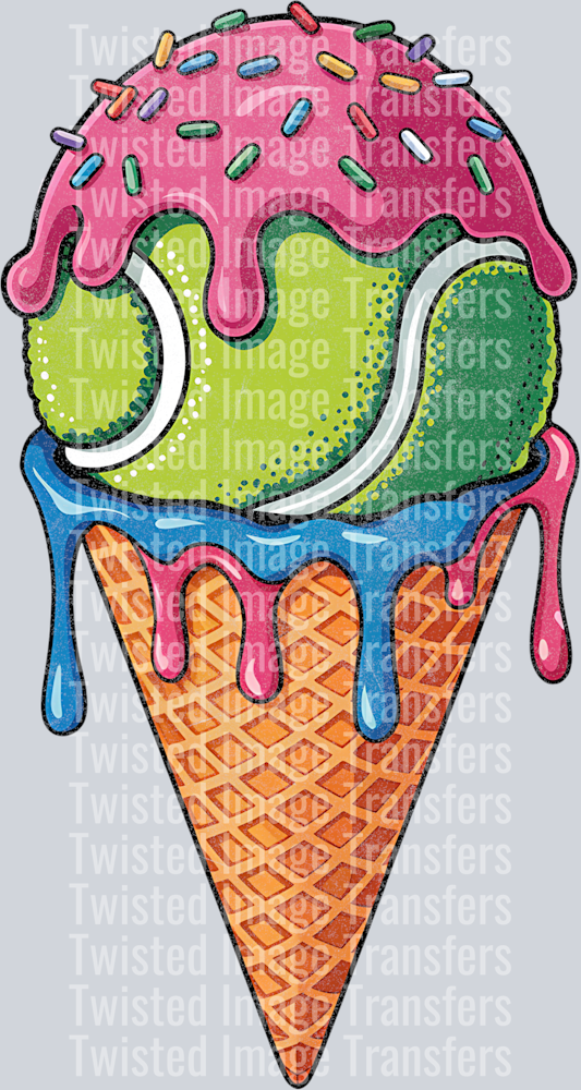 Tennis Ball Ice Cream Drip