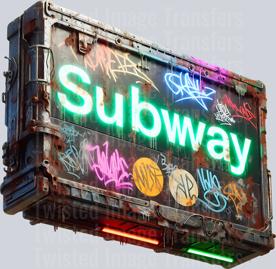 Color Drip Subway Sign In Neon_