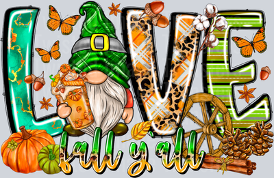 Love Fall Yall Gnome
