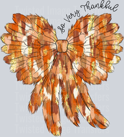 So Very Thankful Turkey Bow