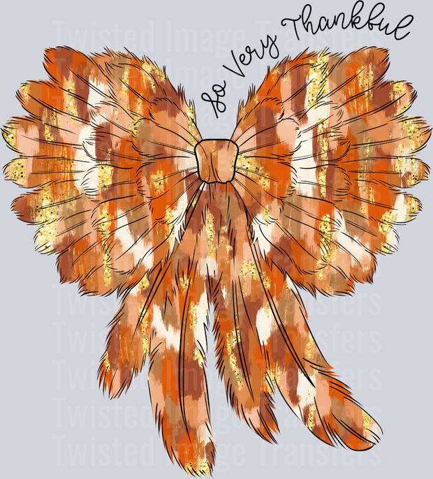 So Very Thankful Turkey Bow