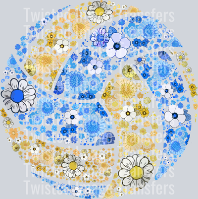 Blue & Yellow Floral Ball