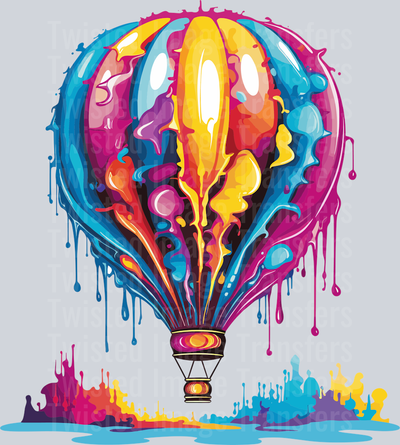 Hot Air Balloon Color Drip