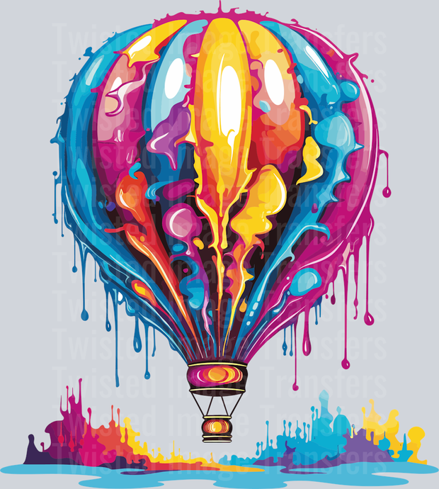 Hot Air Balloon Color Drip