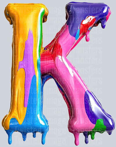 Letter K Color Drip