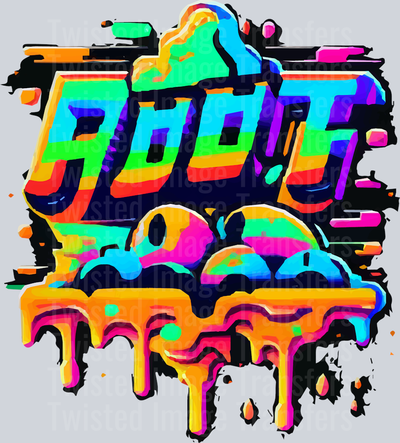 Boot in Blue & Green Color Drip