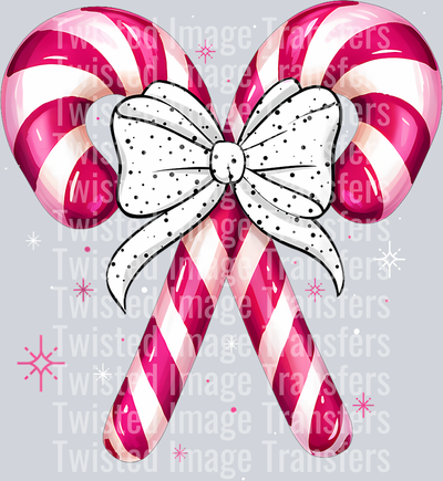 Christmas Canes & Spotted Bow