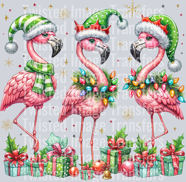 Christmas Flamingos