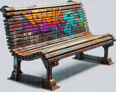 Color Drip Park Bench_