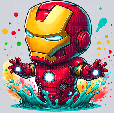 Baby Ironman Splashing Color Drip