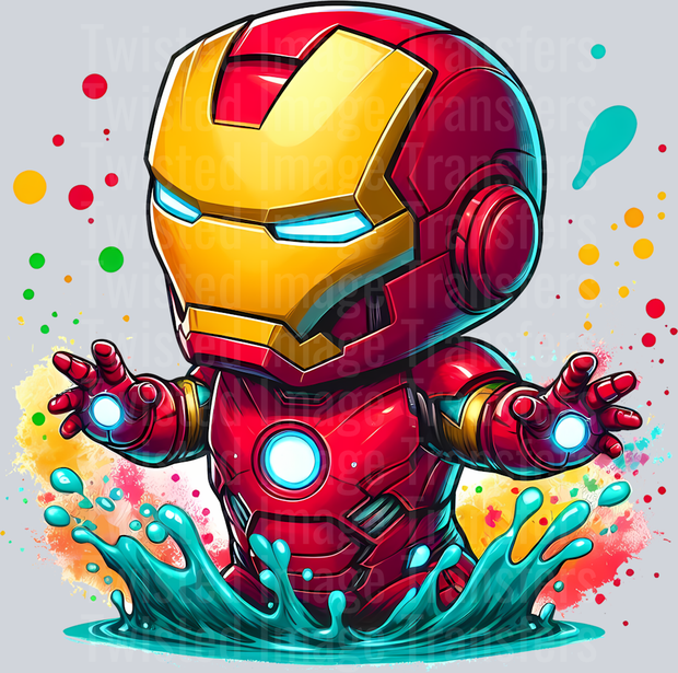 Baby Ironman Splashing Color Drip