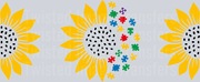 Autism Sunflower 16oz UV DTF Libby Wrap