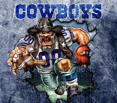 Dallas Cowboys With Animated Football Player