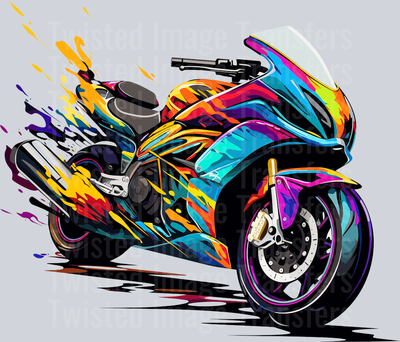 Fast Bike Color Drip