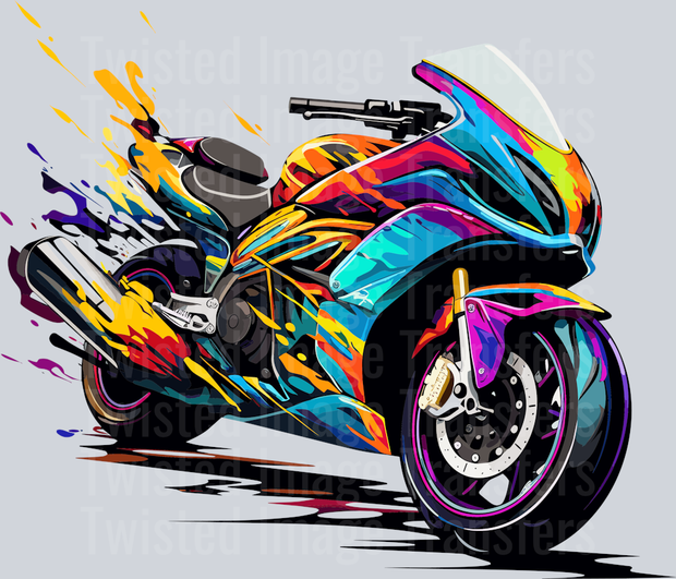 Fast Bike Color Drip