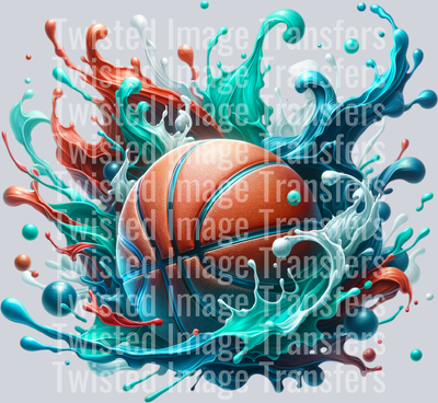 Tri Color Drip Basketball
