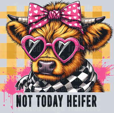 Not Today Heifer in Plaid