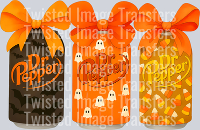 Orange Bows on Dr Sodas