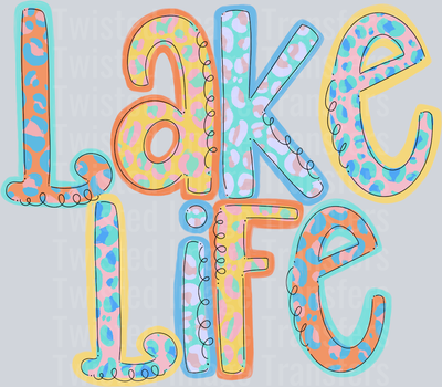Lake Life Pastel Leopard Print