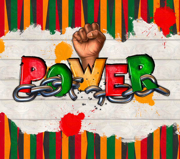 Juneteenth Power UV DTF 20 oz Skinny Tumbler Wrap – Twisted Image Transfers