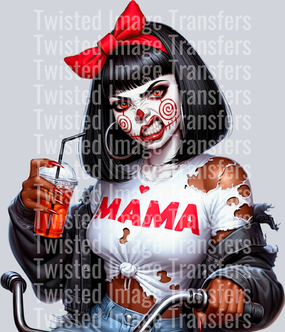 Halloween Mama in Red Bow