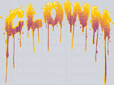 Gold & Purple Clown Color Drip