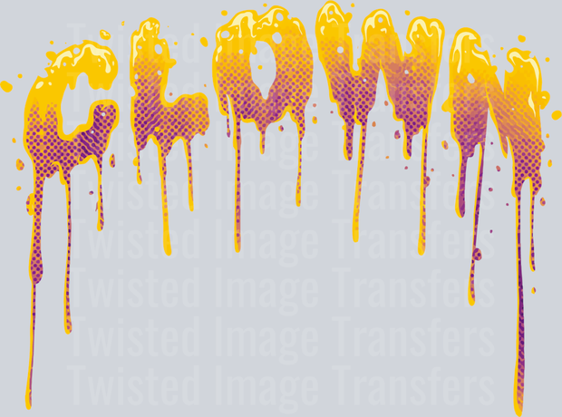 Gold & Purple Clown Color Drip