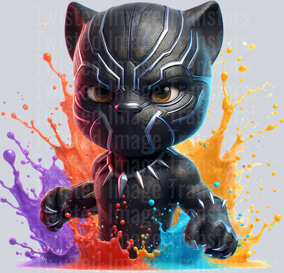 Baby Black Panther Color Drip