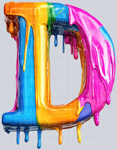 Letter D Color Drip