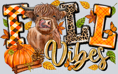 Fall Vibes Highland Cow