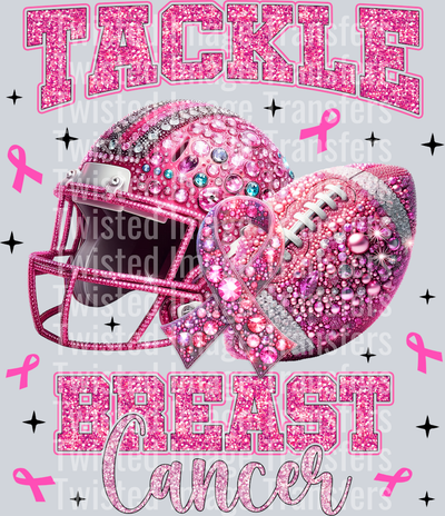 Tackle Breast Cancer Pink Sparkles