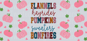 Flannels Sweaters Bonfires 16oz UV DTF Libby Cup Wrap