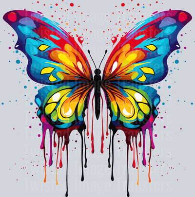 Color Drip Butterfly & Alot of Blue