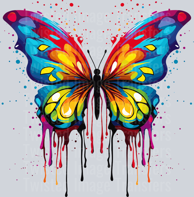 Color Drip Butterfly & Alot of Blue