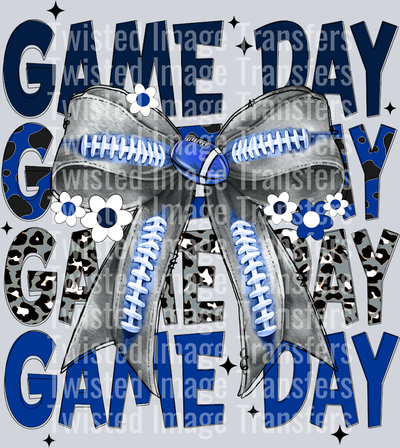 Game Day Stacked in Blue & Black