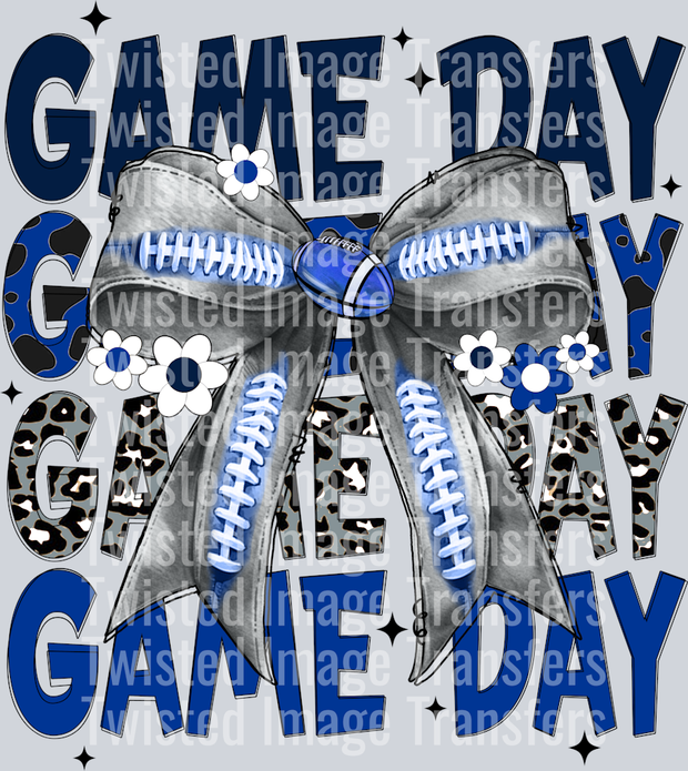 Game Day Stacked in Blue & Black